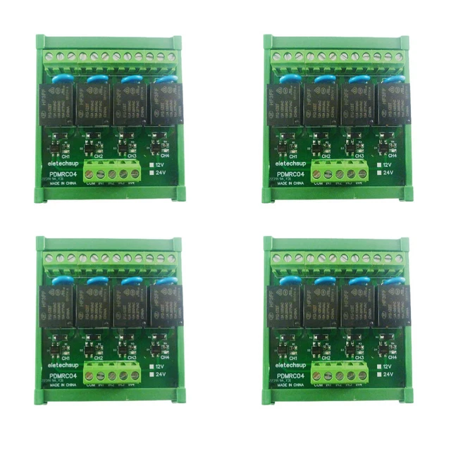 DC 24V 4CH 30mA-10A Digital IO Amplifier Relay PLC IO for PTZ RS485 ...