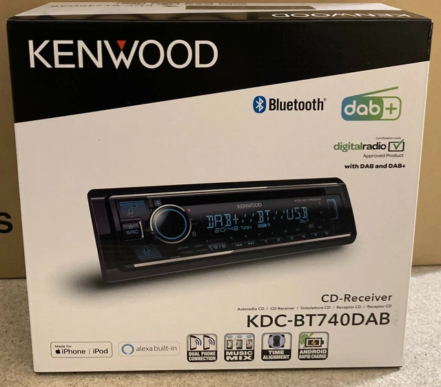 KENWOOD CAR DAB CD MP3 Bluetooth iPhone/Android Spotify stéréo KDCBT740DAB EUR 165,28 PicClick FR
