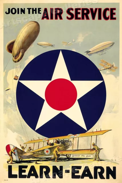 1917 WWI Poster "Join the Air Service!" - 24x36