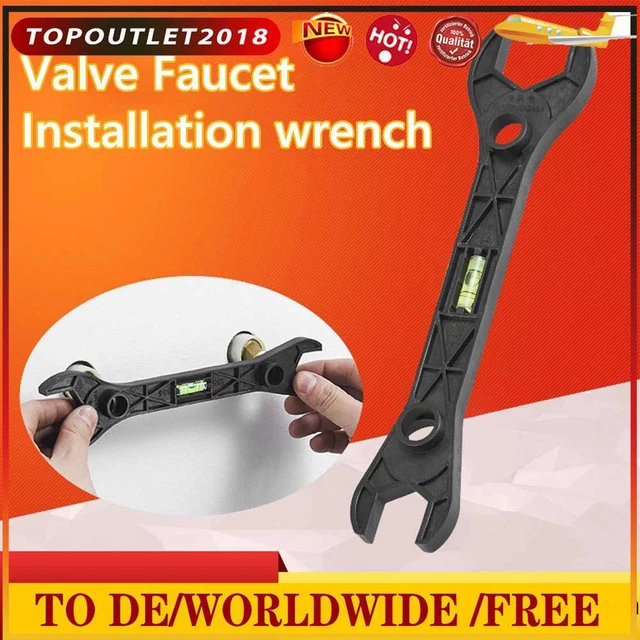 Llave de instalación de grifo con tensor de grifo ligero nivel de espíritu herramienta de reparación