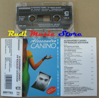 MC ALESSANDRO CANINO Un ragazzo souvenir 1993 FONIT CETRA Italy no cd lp vhs dvd 