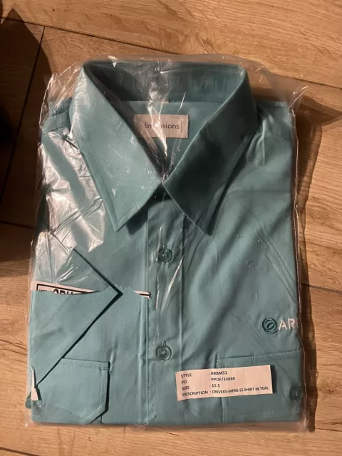 Arriva Bus Driver Short Sleeved  Shirt Size M NEW Style Teal