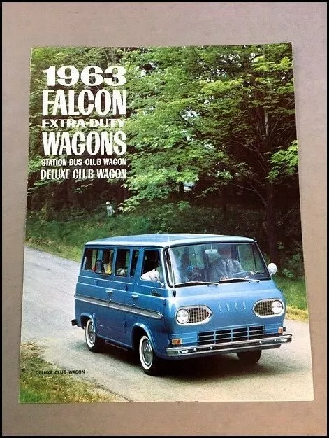 1963 Ford Falcon Wagon Van Original Vintage Car Sales Brochure Folder