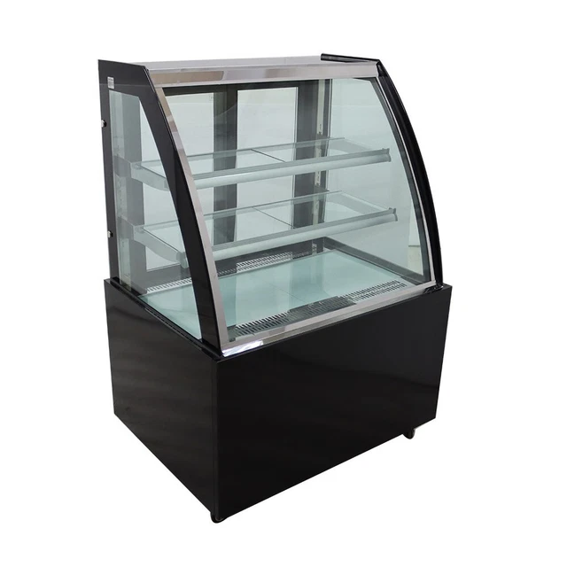 TECHTONGDA Floor Type Refrigerated Display Cabinet Cake Pie Showcase 220V 35Inch