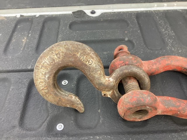 Extra Large Vintage Iron Swivel Industrial Rigging Crane Lifting Hook