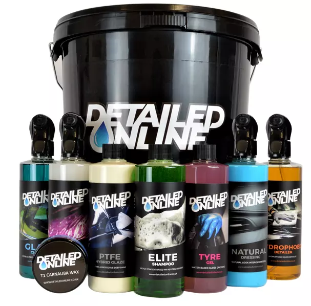 Car Valeting Interior Exterior Kit Pack Carnauba Wash Wax Cleaning Polish Bucket