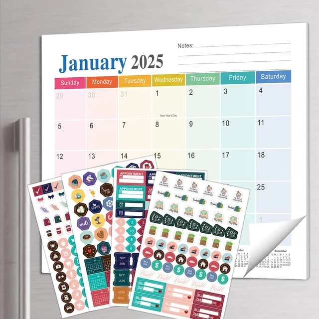 20252026 CALENDAR for Refrigerator, 18 Monthly Fridge