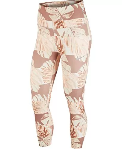Nike Dri-FIT Women's Printed Cropped Legging Pink Green Tropical