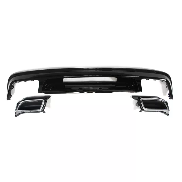 Original VW Tiguan II (MQB) Heckdiffusor Set Tuning Spoiler schwarz chrom OEM