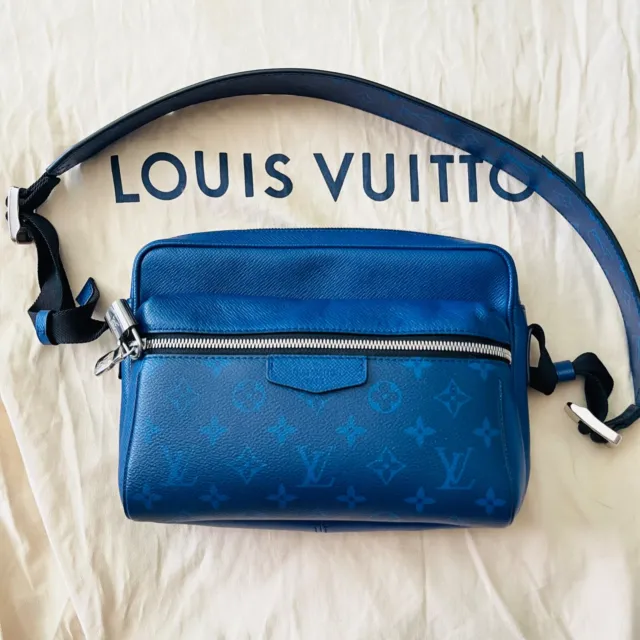 Louis Vuitton Messenger PM Monogram Outdoor Blue Pacific Split at 1stDibs