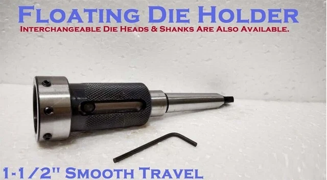thumbnail image 2 of ⚙️ RSTOOLS Lathe Tailstock Floating Die Holder Set – MT2 Shank, 2MT, Holds 13/16" To 1-5/16" Dies 2 of 6