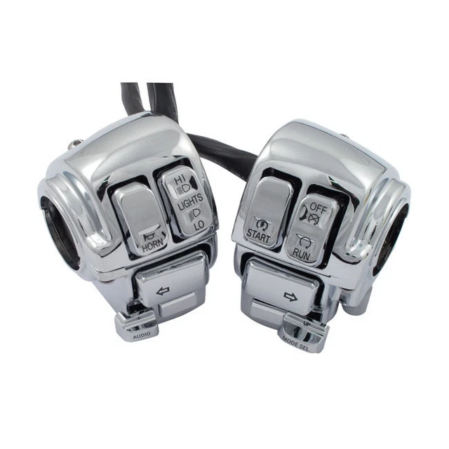 Boîtier Interrupteur Complet Chrome pour Harley-Davidson Flt 08-13 Tempomat + +