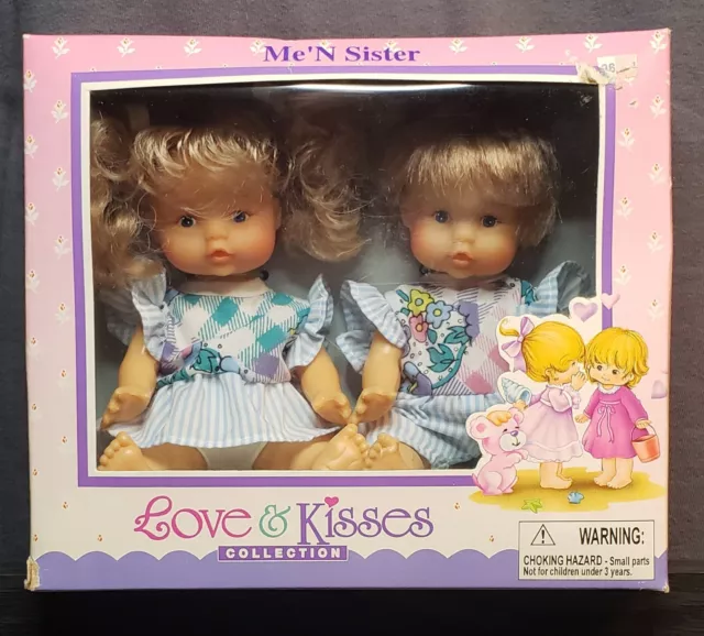 NIB Me' N Sister Love & Kisses Collection Boy & Girl Twin Dolls 7"  New In Box