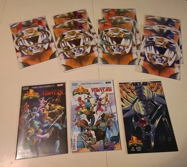Mighty Morphin Power Rangers / Teenage Mutant Ninja Turtles Comic Lot 10 books