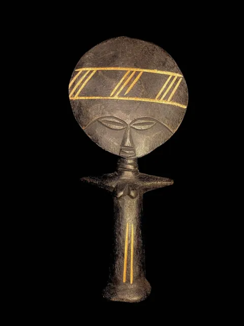 African Tribal Art Wooden Carved statue tribal wood Birth and Death: Akua’ -5095