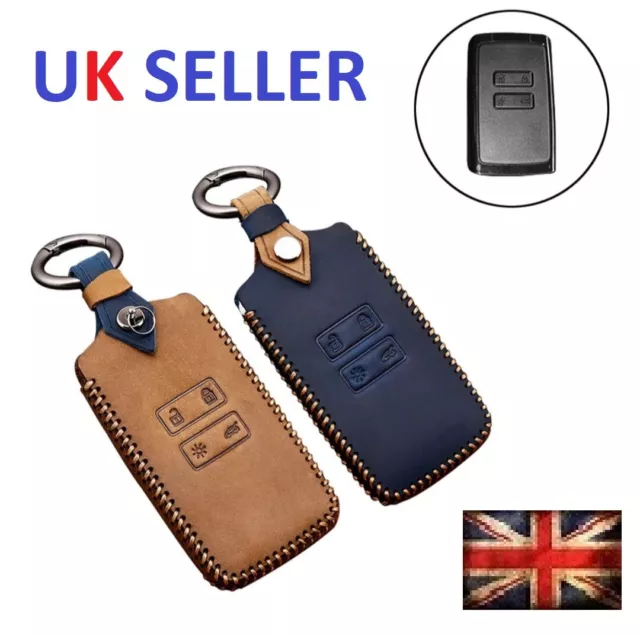 2 Button Car Smart Key Leather Protector Case For Renault Duster Dacia 2016  2017 