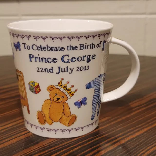 Dunoon Royalty Commemorative Prince George Birth Mug Baby Bone China England