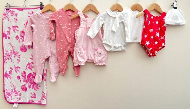 Pacchetto di abbigliamento per bambine età 0-3 mesi Joule Little White Company M&S