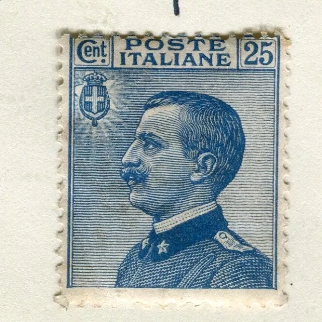 ITALY; 1908 early Emmanuel issue Mint hinged Shade of 25c. value