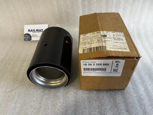 NEU OEM BMW 2 3 4 5 6 ""F"" Serie Kohlefaser Oberfläche M Performance Auspuff Ti...