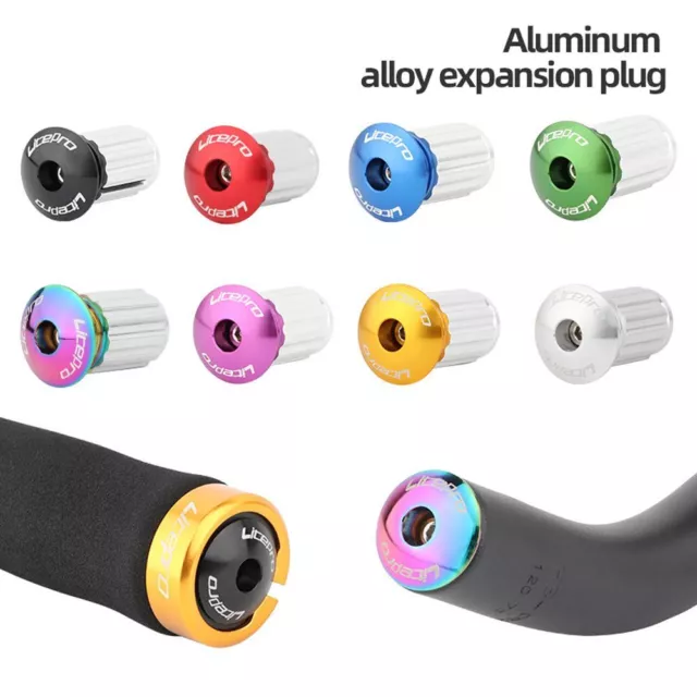 Bicycle Grip Handlebar End Caps Aluminum Alloy Road Bike Handle Bar Grips Plugs