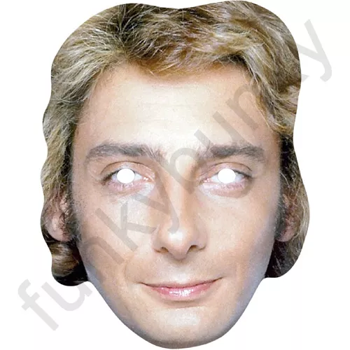 Barry Manilow 1980's Retro Celebrity Card Face Mask - Ready To Wear, Fancy Dress