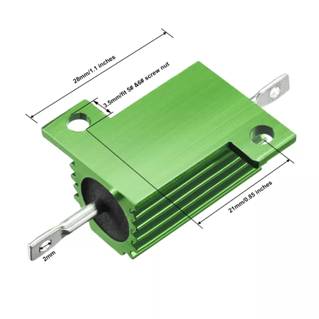 25W 0,1 560 Ohm 5% Alloggiamento Alluminio Resistenze 2pz 0.47R 2 pezzi 3