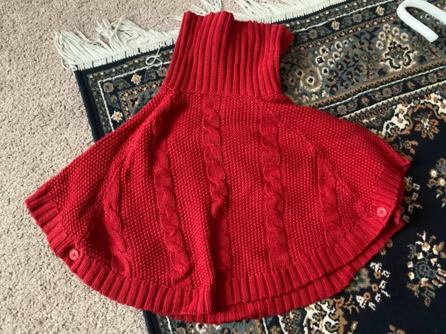 Carter's 5t toddler girls' red cardigan poncho