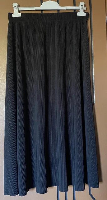 Jupe longue en satin plissé avec dentelle Femme, Bleu | TWINSET Milano