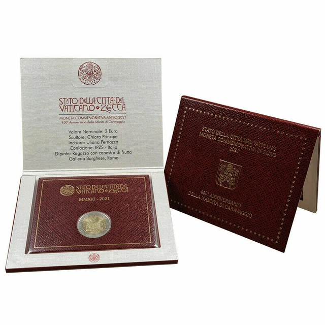 2 Euro Vatican Vatikan 2021 450. Geburtstag CARAVAGGIO Blister