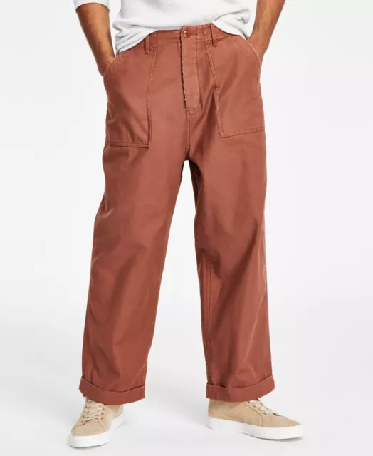 Sun + Stone Men's James Regular Fit Utility Pants  Brown 30" Reg