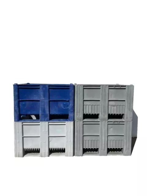 4 x DOLAV Plastic Pallet Box Storage Bin 1200 X 1000mm Heavy Duty A-Grade