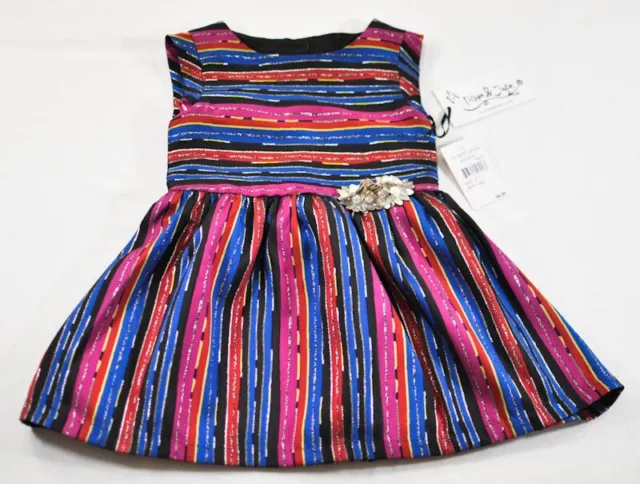 Girl's dressy dress size 4 by Pippa & Julie MSRP $54 dramatic stripe & glitter
