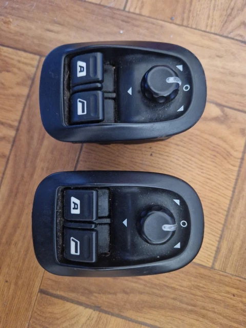 Interrupteur Leve-Vitre Peugeot 206/306 - Commande Rétroviseur 6554.WA Noir