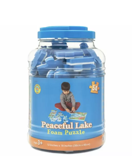 Peaceful Lake Foam Floor Toddler, Kids Puzzle – 54 Pieces - 12x18 Inches Mat