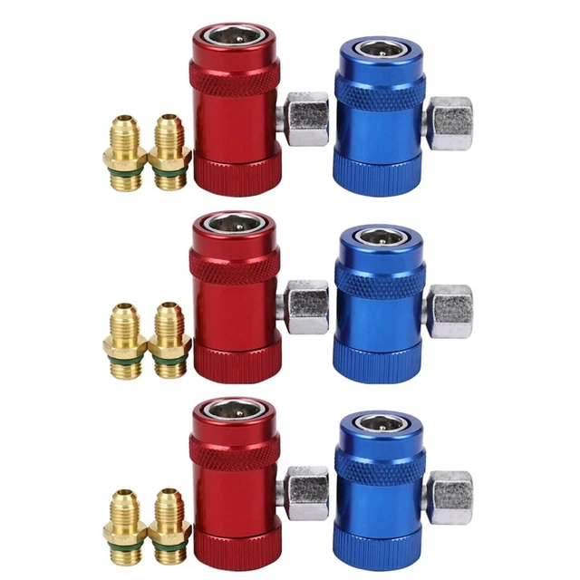 3X Auto Auto AC / Seite R1234Yf Schnellwechsler Adapter UmrüstsatzU4T5
