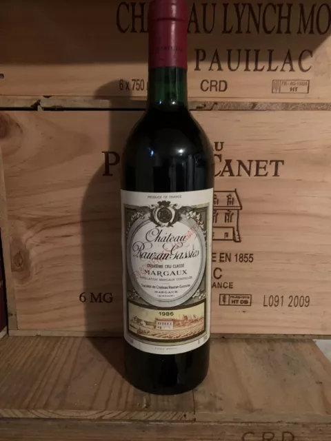 Château Rauzan Gassies 1986 - 2eme Grand Cru Classe Margaux