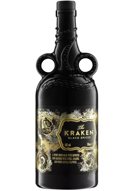 The Kraken Black Spiced Rum Limited Edition cl 70 Bottiglia In Ceramica Nera