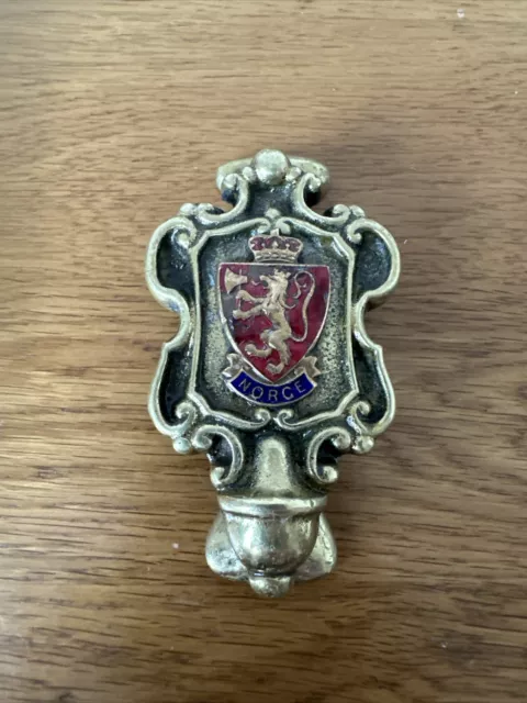 Vintage Solid Brass Coat Of Arms Door Knocker