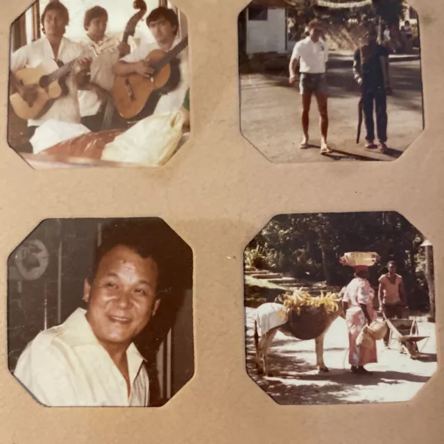 Vintage Found Real Photos of people 1970’s vacation in mexico bench BOHO CRUISE 3