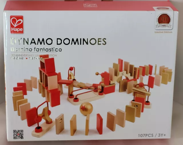 ⭐NEU⭐Hape-Limited Edition⭐Dynamo Dominoes*30 Years Anniversary*Kugelbahn*