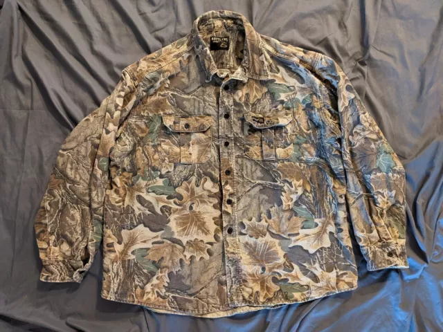 Rattlers Brand Jacket Size Unknown Camouflage Leaf Vintage