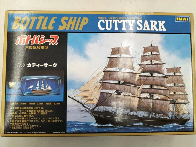 Imai Wooden Sailboat Model Cutty Sark 1/750 Bottle Ship