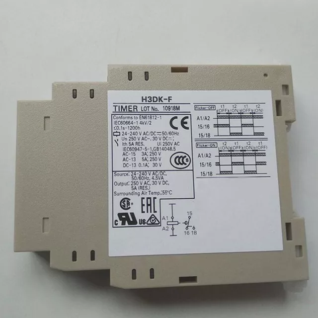 New Time Delay Relay For Omron H3DK-F AC/DC 24-240V In Box