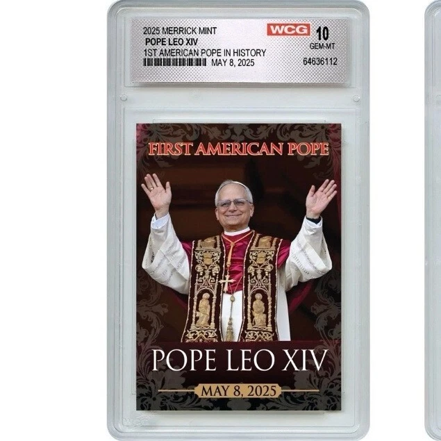 2025 Topps Now Pope Leo XIV Rookie Card POPE-1 – First American Pope – Ungraded