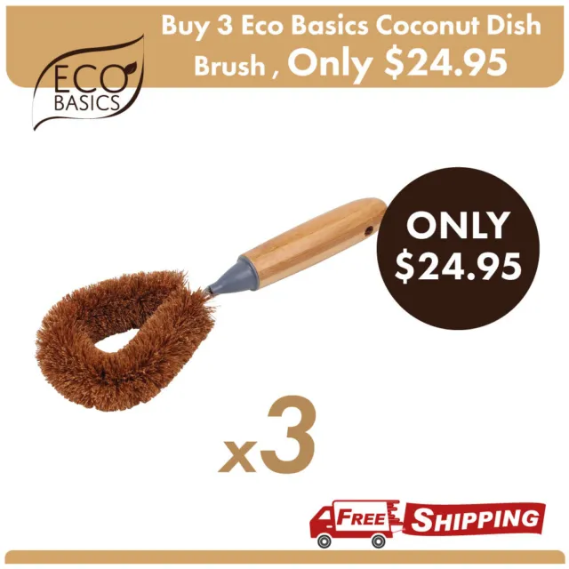 Buy 3 Eco Basics Coconut Dish Brush- Only $24.95