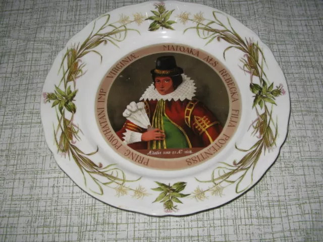 Vintage Syracuse China Onondaga Pottery Prince Powhatani  Collector Plate OP CO