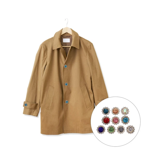 50 Bottoni Di Cristallo Per Tappezzeria - Con Strass E Passanti Metallo, Diametro 20/25mm - Foto 7