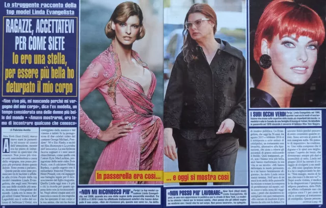 Italian Clipping Ritaglio 2022 LINDA EVANGELISTA ragazze accettatevi  2 PAGINE