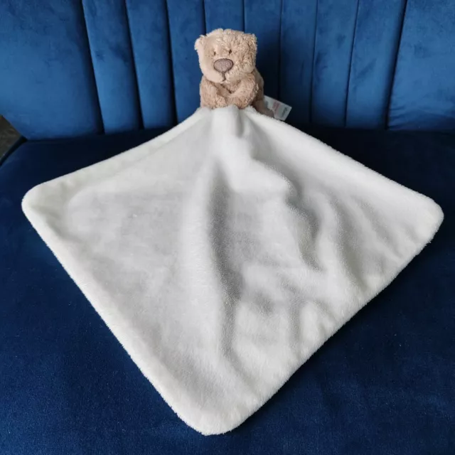 Asda George White Teddy Bear Baby Comforter Blanket Soft Toy Blankie